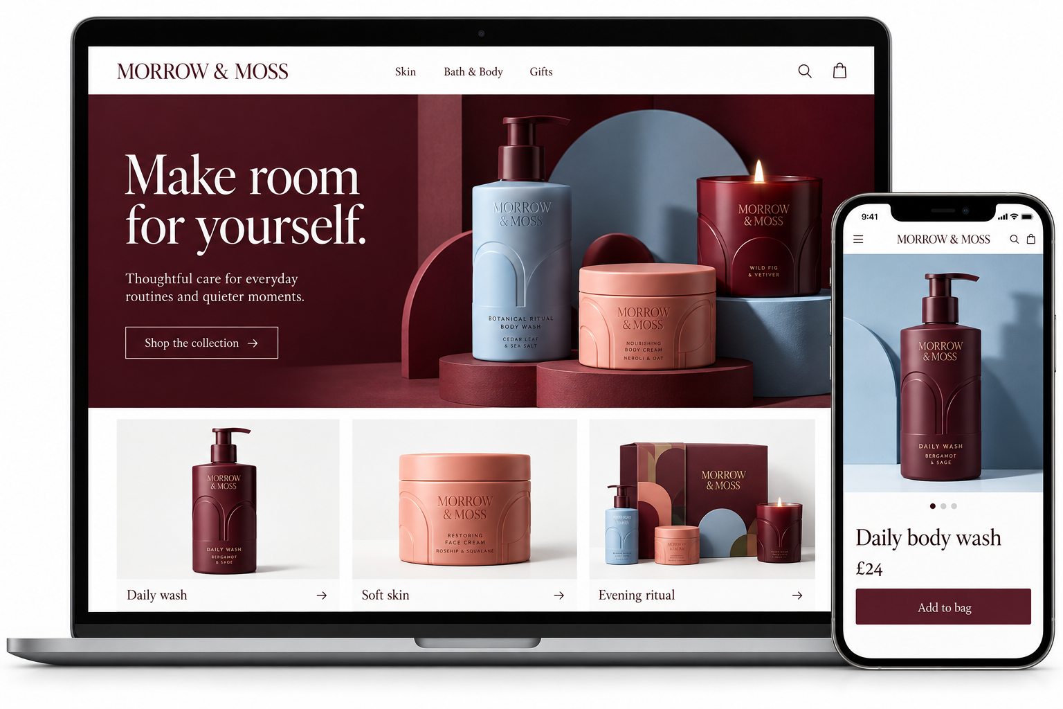 Cosmetics website design