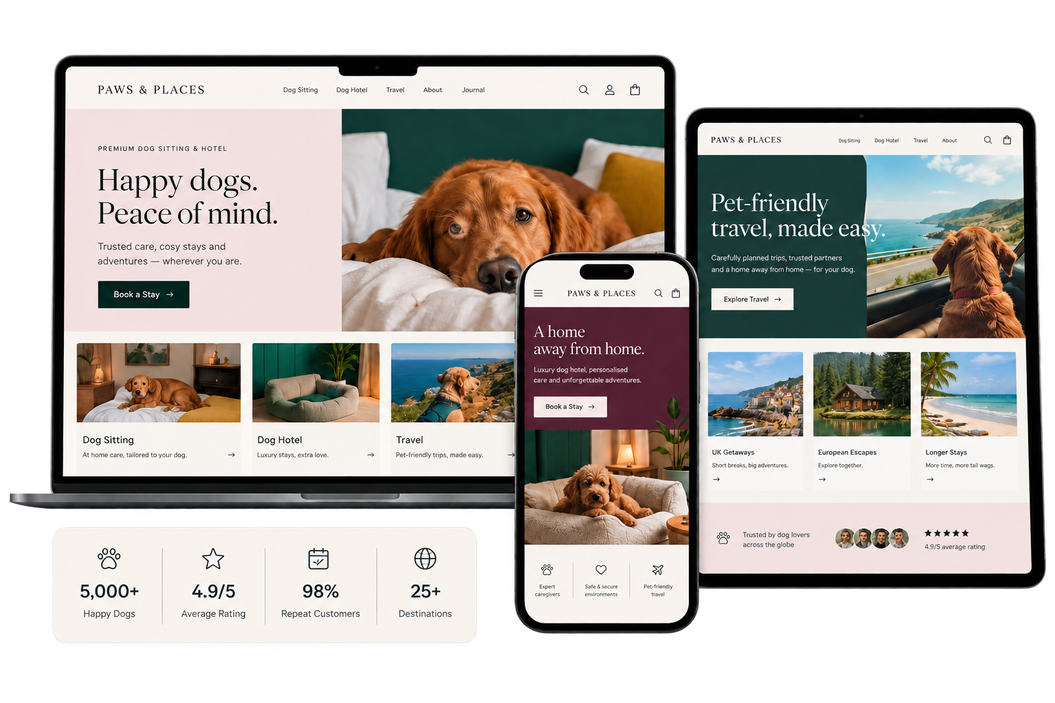 Dog-friendly business website design
