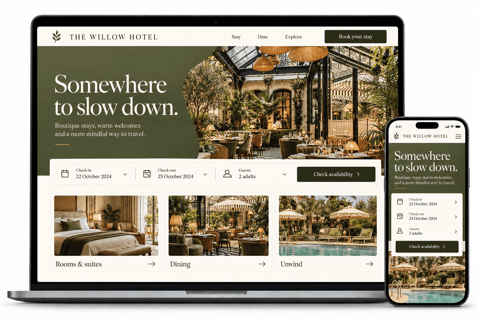 Hotel website design