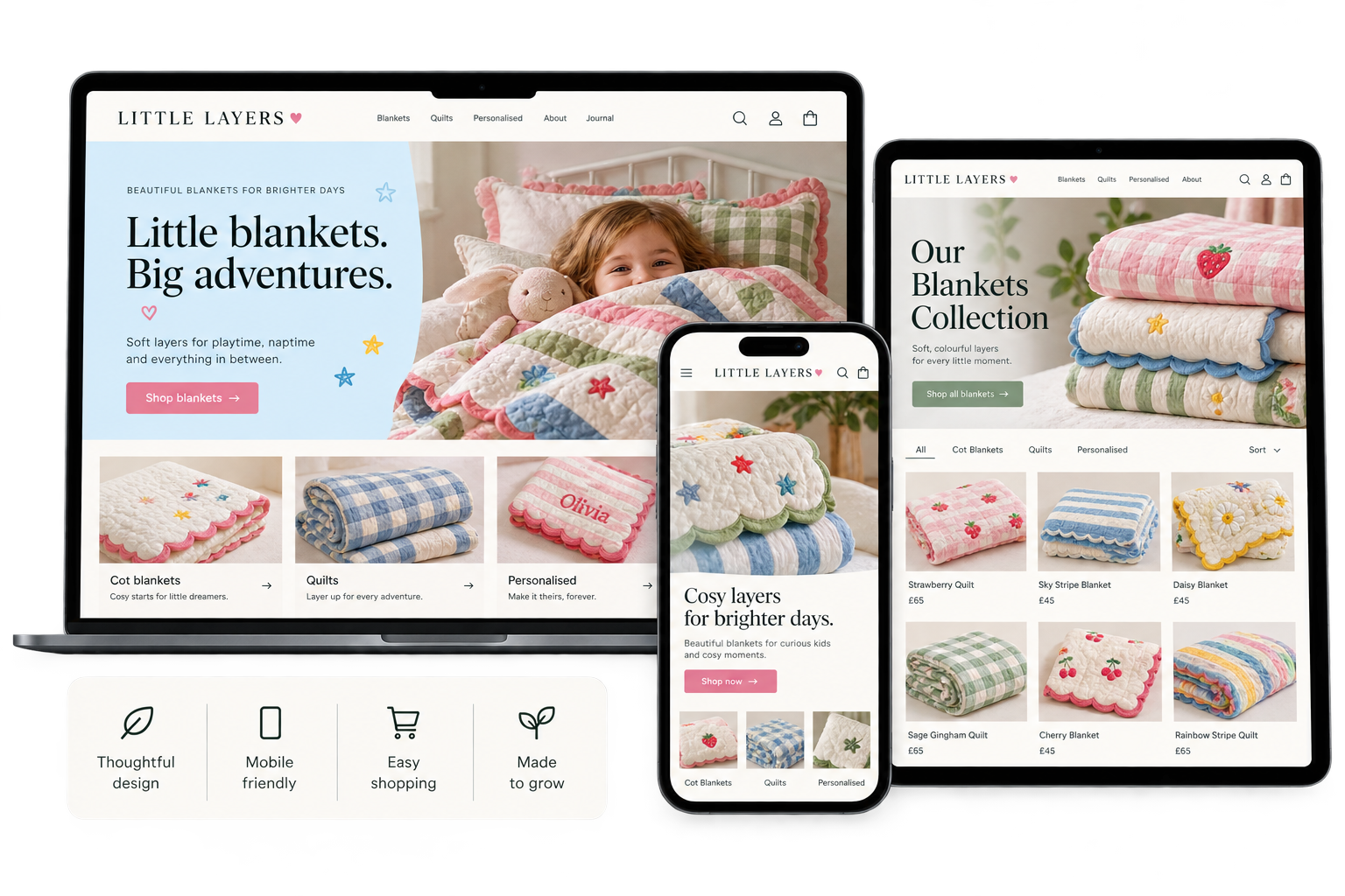 Children’s products website design