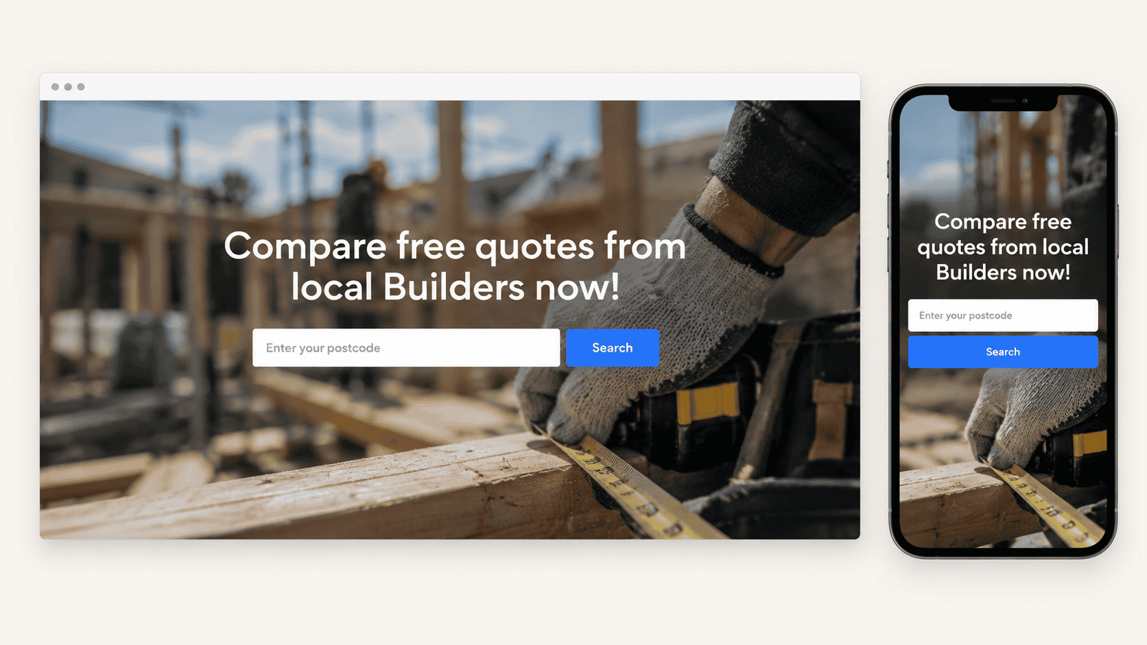 Trades business website design