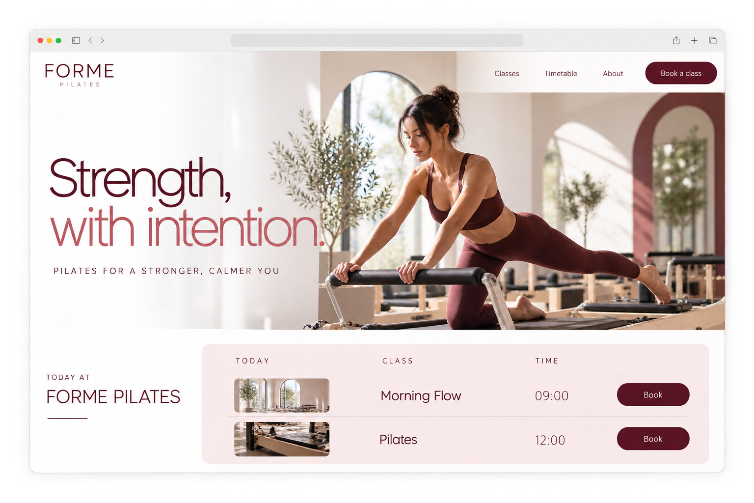 Yoga website design